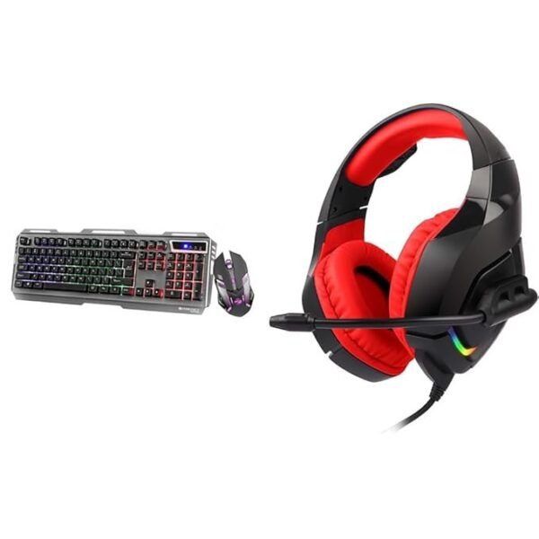 ZEBRONICS Transformer Gaming USB Keyboard and Mouse Combo,Braided Cable,Durable Al Body,Multimedia Keys