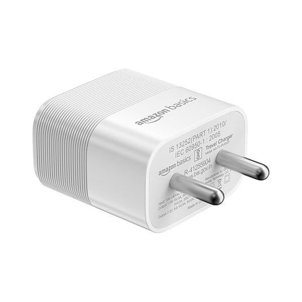 amazon basics 35W Wall Charger,Dual Port with USB C and USB A Fast Charging Adapter,for iPhones,Ipads,Android Phones,Tablets,GPS Devices,Macbooks,Nexus Devices,White